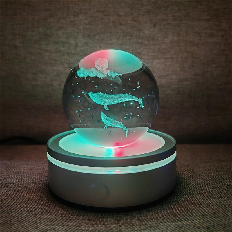 Солнечная система 3d хрустальный шар Хрустальный глобус Лазерная резка Хрустальный шар с шаровой подставкой Декоративные сферы планет Галактика Подарок на день рождения Украшения