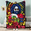 Album G-Grateful D-Dead band Throw Lightweight 240g Flannel Blanket Soft Skin-friendly for Summer Cooling