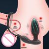 Вибратор с дистанционным управлением, анальная пробка для мужчин, анальная стимуляция, анальная пробка, мужской массажер простаты с двойным кольцом для пениса, секс-игрушка для мужчин
