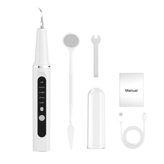 Удаление зубного налета с 1/4 сменными насадками Удаление зубного камня и налета Стоматологический инструмент Домашний Дорожный Перезаряжаемый Ультразвуковой Электрический Очиститель Зубов