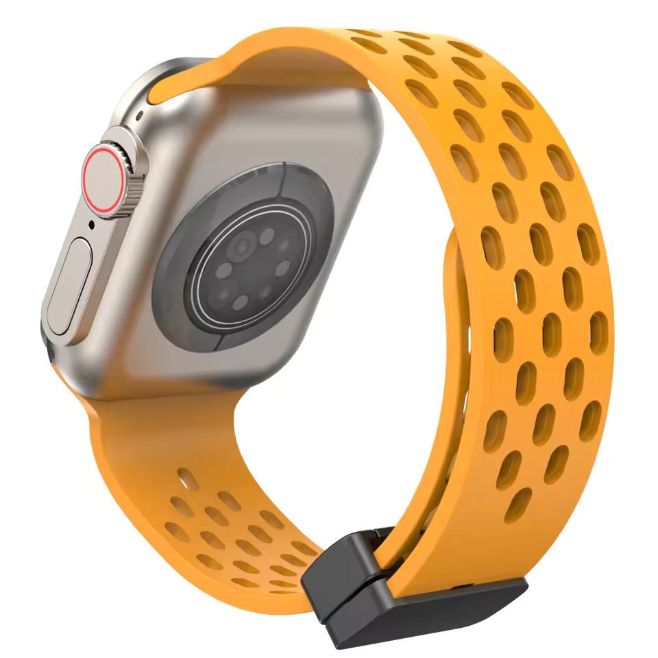 Магнитный силиконовый ремешок для Apple Watch Band Ultra 3 2 49мм 45мм 41мм Браслет для iWatch Series 11 10 9 8 7 6 SE 5 4 3 38мм 46мм 42мм 44мм