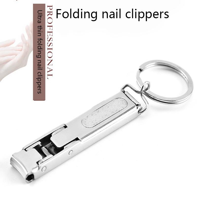 Складной ультратонкий портативный кусачки для ногтей из нержавеющей стали триммер ножницы маникюрный педикюрный инструмент щипчики для ногтей