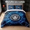 Manchester City Design Bed Bedding Set 1 Duvet Cover + 2 Pillowcases Soft Breathable Household Bed Linens