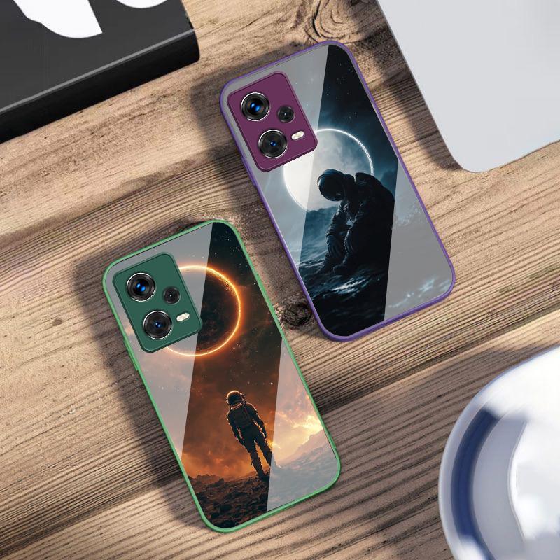 Red Moon Explorer Для Xiaomi 14 Ultra 13 Lite Redmi Note 13 11 Pro 12 Plus Poco X6 3 Pro F4 6 GT Закаленный Чехол для Телефона