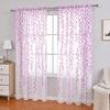 Modern Thin Lightweight Tulle Curtain Transparent Wicker Print Home Decor