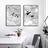 Waves Line Art Pictures Surfing Penguin Manta Dolphin Whale Prints Canvas Painting for Home Living Room Decoration