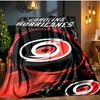 Carolina Hockey Logo Blanket Flannel Throw for Sofa, Indoor, Camping, Living Room, Office, Chair, And Bed Soft Birthday Gift