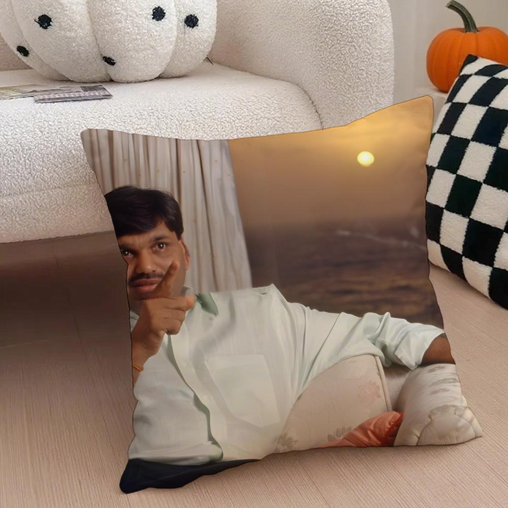 SScam  The Harshad Mehta Story Cushion Cover Throw Pillow Cover Hidden Button Durable Polyester Chair Cushion