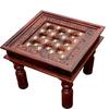 Solid Wood Antique Design Coffee Table Glass Not Include