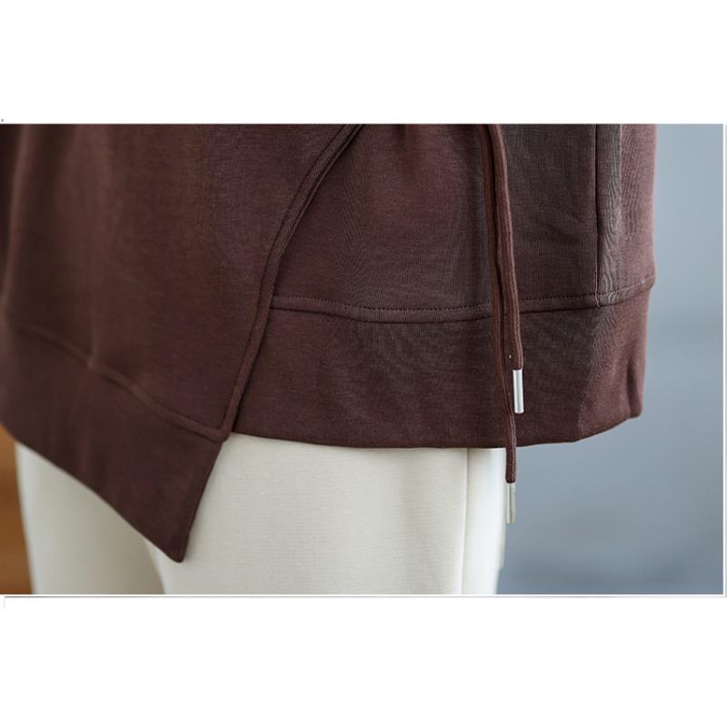 Dimanaf 2025 Новый Большой Размер Весна Женщины Полный Рукав Свободные Повседневные O-образный вырез Базовые Топы Оверсайз Однотонные Футболки Новый Пуловер