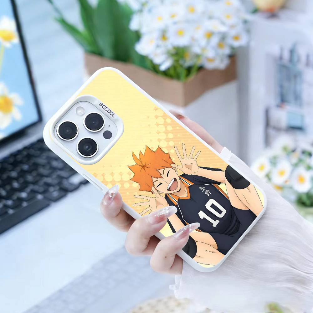Чехол для телефона Аниме H-Haikyuu Хината Шоё Для iPhone17, 16,15,14,13,12 Pro Max белый Конфетный Матовый Ударопрочный Чехол