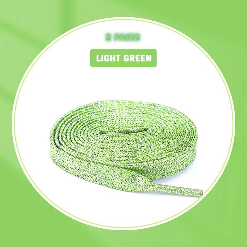 2 Pair Glitter White Shoelaces of Sneakers Colorful Shoelaces Metallic Shiny Gold Shoelace Silver Flat Shoe Laces Running Laces