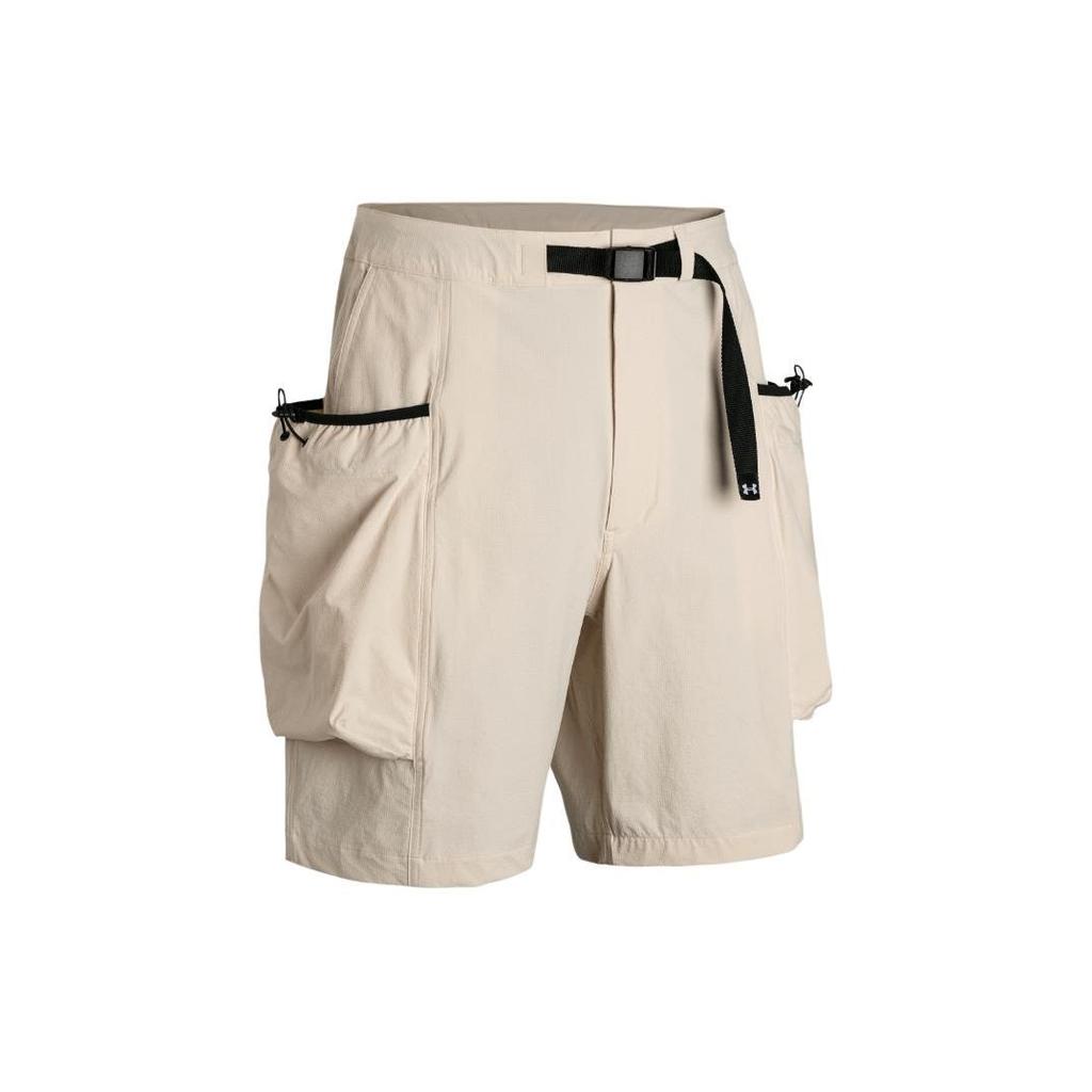 Under Armour Повседневные свободные шорты-карго серии Urban Outdoor Series с нашивкой-логотипом, мужские брюки, бежевые, 1387985-280