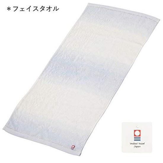Nishikawa Imabari Towel Gift Face 1 Piece Watairo Cotton 100 Fluffy Made Japan Box Included Blue