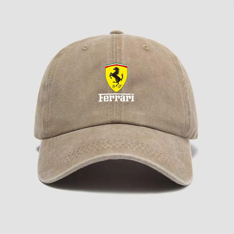 Регулируемая Бейсболка с Эмблемами Ferrari, Кепка для Активного Отдыха, Козырек от Солнца для Ferrari Roma 488 Portofino F8 F12 Spider SF90 Superfast