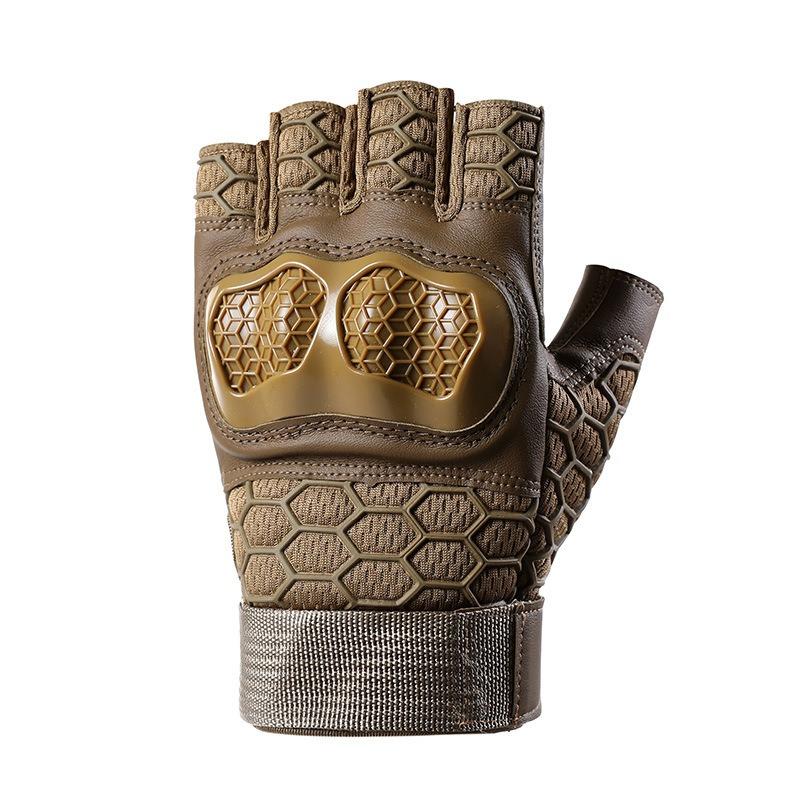 Тактические перчатки локомотив внедорожный мотоцикл езда жесткий панцирь защита от падений нескользящие езда на открытом воздухе езда перчатки без пальцев