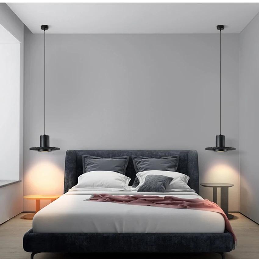 Современный светодиодный черный каменный подвесной светильник в скандинавском стиле, креативный светодиодный светильник для ресторана, бара, кафе, прикроватная лампа для спальни