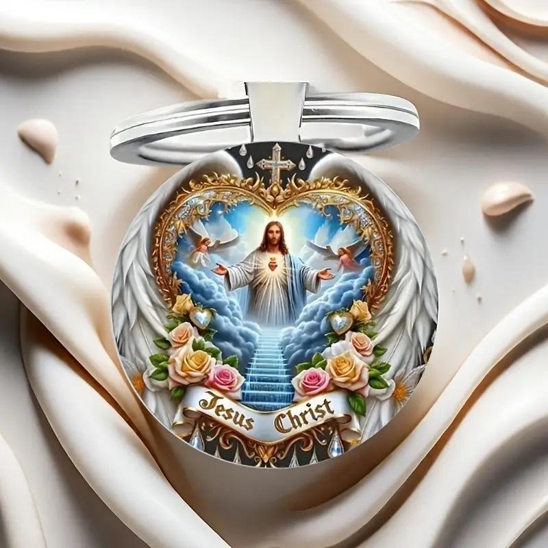 Брелок-подвеска Badge Time Gemstone Cross Border Accessories Metal Keychain