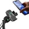Универсальное крепление для телефона на велосипед и мотоцикл Dudao F7C - Черный