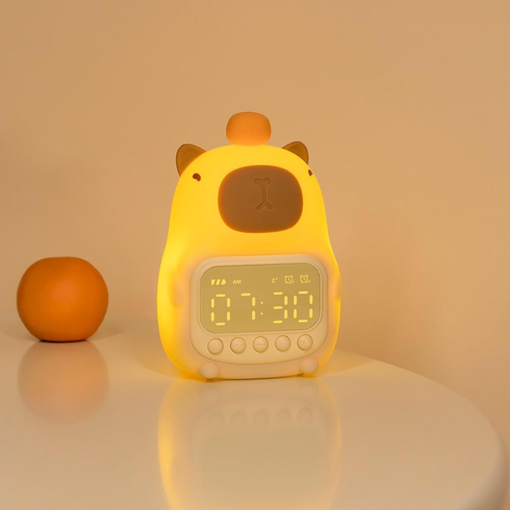 Capybara Shape Capybara Night Light USB Rechargeable Bedside LED Clock  Bedside