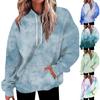 Женская мода Повседневные Универсальные Повседневные толстовки с круглым вырезом Графика Повседневные с длинным рукавом Градиент Лоскутная верхняя одежда с принтом Толстовки