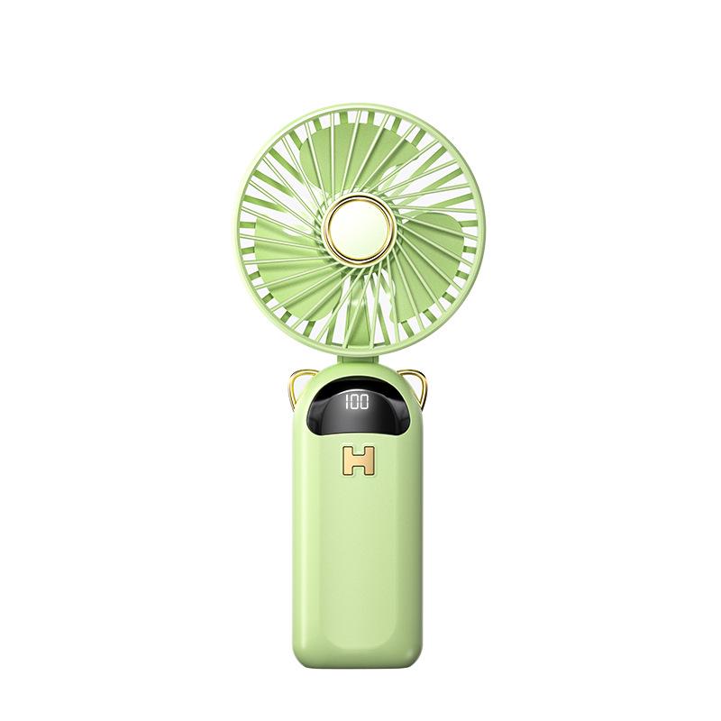 Foldable USB Rechargeable Silent Neck Fan - Handheld & Desktop