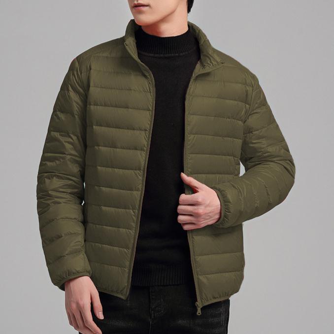 Мужские однотонные легкие зимние теплые парки с воротником-стойкой, хлопковые пуховые парки для мужчин, повседневные толстые куртки, мужские зимние пальто