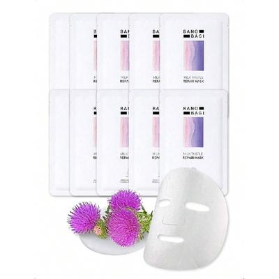 Маска для восстановления с расторопшей Banobagi 30 г x 10 листов | Увлажняющий крем для лица Корейская маска для лица Листовая маска для ухода за кожей | Увлажняющие маски для лица Уход за кожей Трипептид меди