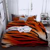 Tiger Pattern Print Duvet Cover Set Uk Single Double Queen Us Twin Full King Size Among Bed Linen Set