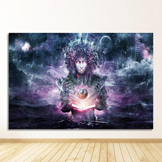 Модульные картины Life, современное украшение дома, настенное искусство, печать на холсте, живопись, постер для спальни, Алекс Грей, психоделическое триповое дерево, без рамки