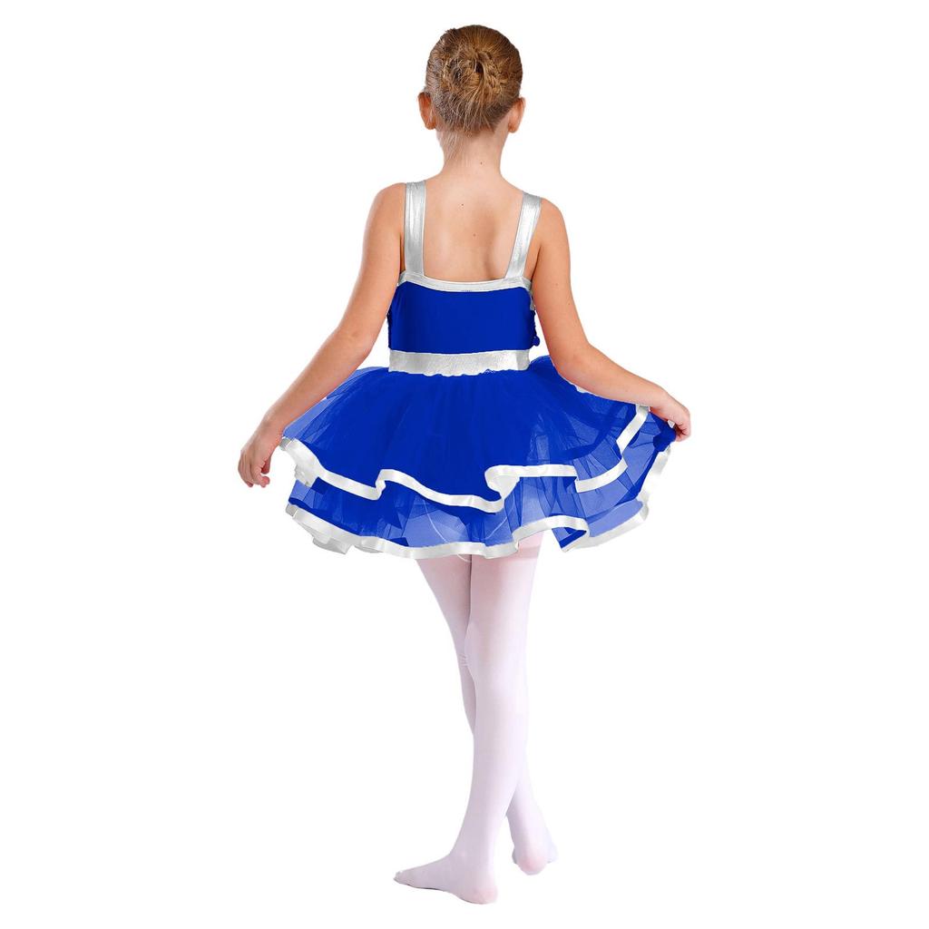 Платье-пачка для танцев для девочек, без рукавов, цветной блок, сверкающие пайетки, костюм для сцены, для выступления