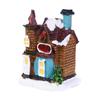 New Year Fairy Garden Miniatures Figurine Luminous Resin Craft Ornament LED Light Christmas Decoration Village House