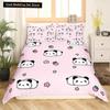 Полный комплект постельного белья Panda King для детей, романтический комплект постельного белья, пододеяльник с изображением животных из мультфильмов, велосипеда, воздушного шара, стрекозы, полиэстерового одеяла