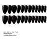 24Pcs Pointed Black Wearable Nail Patch Solid Color DIY Art False Nail Press On Fake Nails Girl False Nails with Wearing Tools