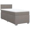 Maison Exclusive - Sommier à lattes de lit avec matelas Taupe 90x190 cm Tissu