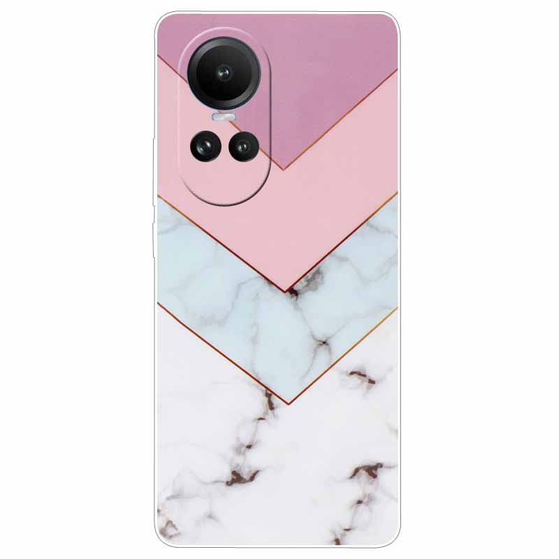 Чехол для Oppo Reno 10 5G CPH2531 Силиконовый Расписной Кот Животные ТПУ Мягкий Мраморный Coque для Oppo Reno10 Pro 5G CPH2525 Чехол для Телефона