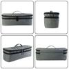 Double-layer Hair Dryer Carrying Case Portable Travel Storage Bag Universal Zipper Organizer Bag for Hair Curler Tools