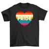 Pride_91 Rainbow Heart Pride T-shirt - Wear Your Colors Proudly! Funny Unisex Te
