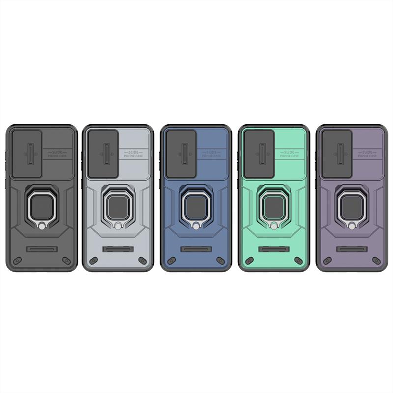 Для Samsung Galaxy S24 FE Чехол Slide Camera Lens Чехлы Samsung Galaxy S24 FE Чехол Противоударный Бронированный ПК TPU Чехол Galaxy S24 FE