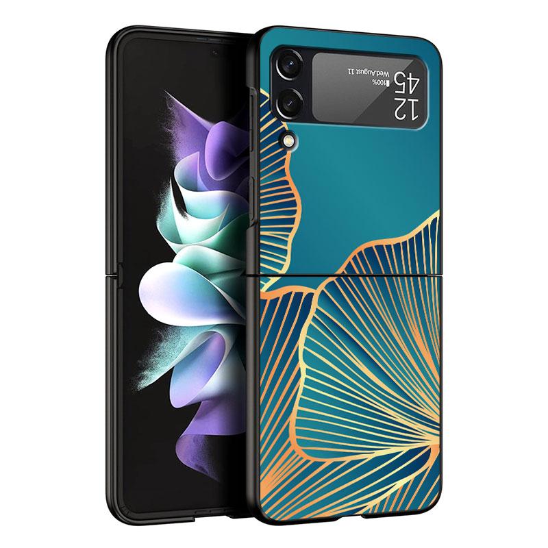Жесткий чехол для телефона из ПК для Samsung Galaxy Zflip3 Zflip Z Flip 3 Z Flip 4 5g Flip3 Чехлы с текстурой камня и мрамора противоударный чехол