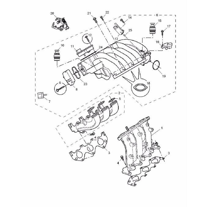 Inlet manifold gasket / Intake O Ring / Seal part For Chinese SAIC MG ROEWE 750 2.5L V6 Engine Auto car motor part LKJ100992