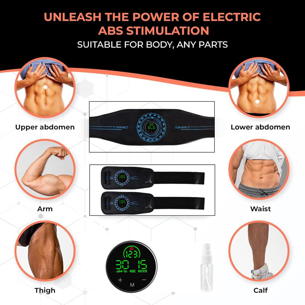 With Calorie Display Massage Belt Slim Waist Reduce Big Belly Fitness Lazy Abdominal Patch 15 Modes
