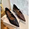 Spring/Summer New Style Fashionable Silver Pointed-toe High Heels Women's Elegant Bow Shallow Mouth Floating Single Shoe Dress