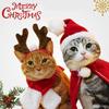 Christmas Pet Hat Cute Antlers Saliva Towel for Dog Cat Dress Up Supplies Lovely Design Autumn and Winter Clothes Pet Accessory