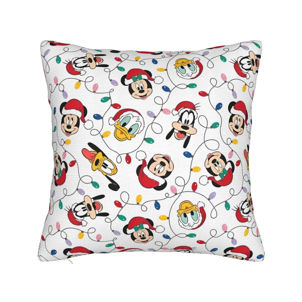 Mickey Cartoon Pillowcase Polyester Cushion Cover Decor Pillow Case Cover Home Square 45X45cm