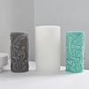 New Relief Tree Cane Cylindrical Silicone Candle Mold 3D Creative Geometric Column Aromatherapy Gypsum Soap Resin Process Mould