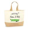 Sac Cabas - PLANETEE - Maître D'Hôtel Meilleure De Tous Les Temps - Jute Naturel - Beige - Anses Solides