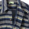 SUGAR CANE Toyo Enterprise Border Long Sleeve Cotton Shirt LARGE Blue Men's Used