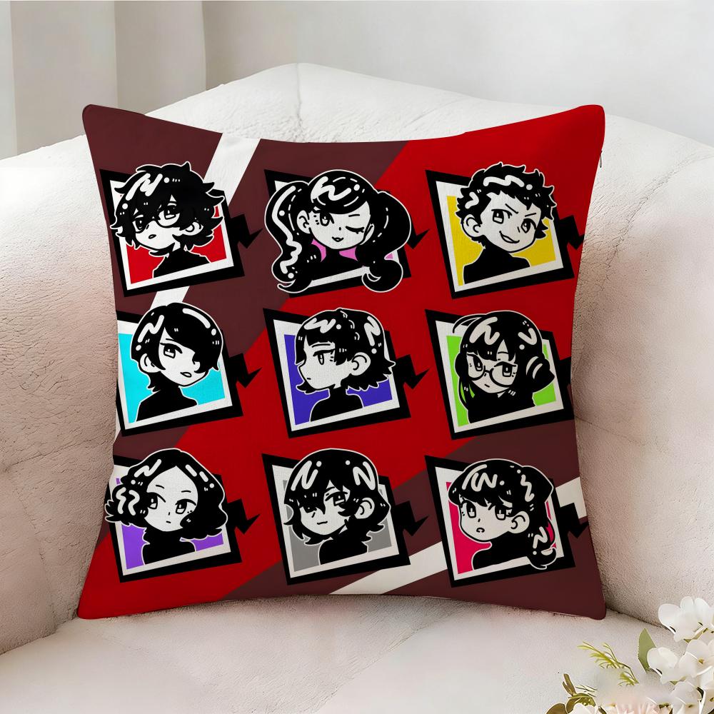 PPersonaS ANIME Pillow Case Pillowcase Doublesided Printed Sofa Cushion Bedroom Headboard Pillow