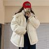 Зимнее хлопковое пальто в корейском стиле, повседневное пуховое хлопковое пальто, женское свободное универсальное утолщенное пальто, хлопковая куртка